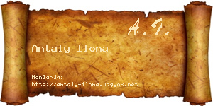 Antaly Ilona névjegykártya